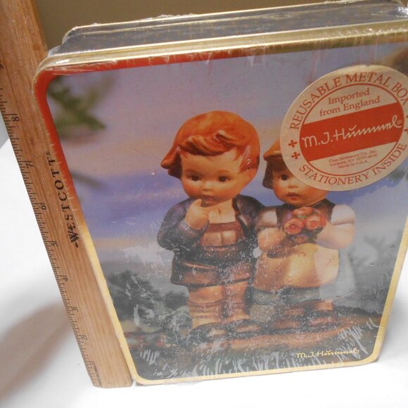VTG M.J. HUMMEL REUSABLE METAL TIN CANISTER 1993 STATIONARY SET SEALED 🎁🔥 - Picture 3 of 11